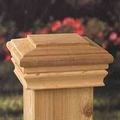 Ufpi Deckorators Maine Ornamental Post Cap, 4 in L, 4 in W, Cedar 72213